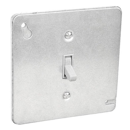 Southwire Electrical Box Cover, Square, Galvanized Steel, Toggle and Flat Cover 52C1-TOG